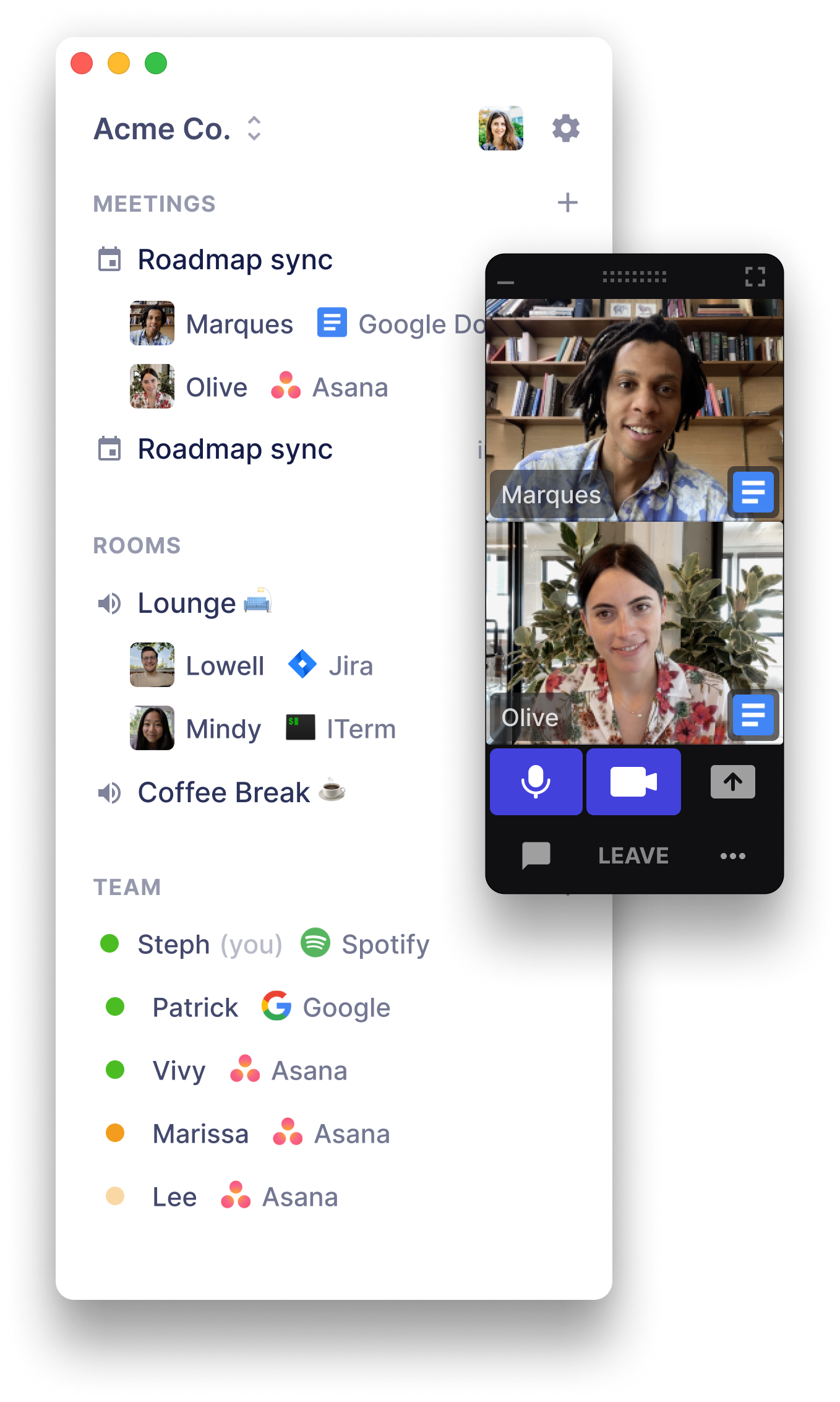 Connectlq app preview with video call